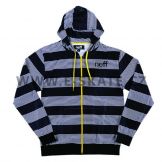 Mikina Neff zip hood Stripey Black